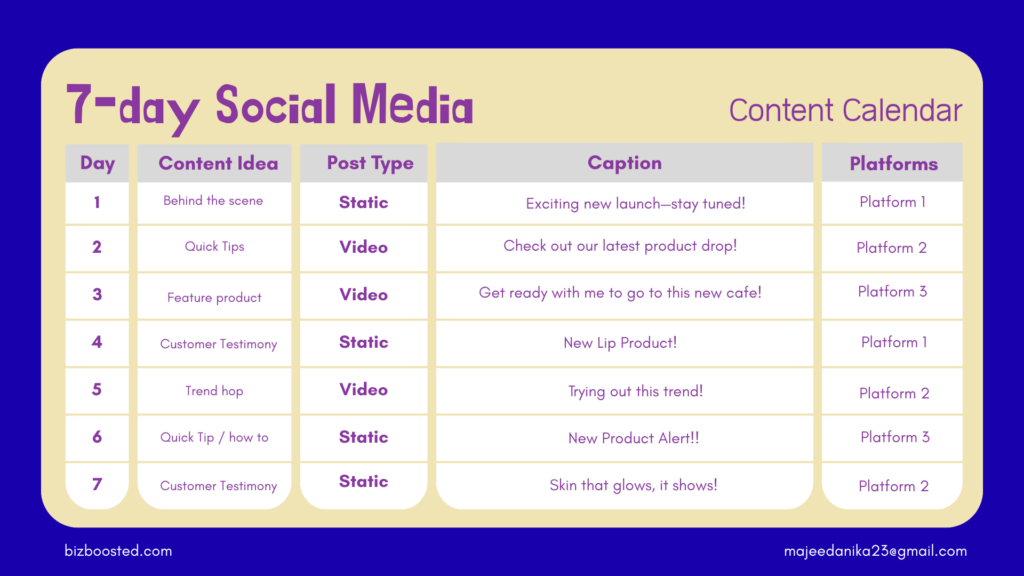 content marketing for small business
content calendar