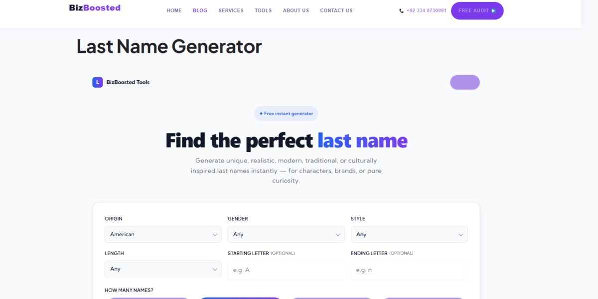 Last Name Generator: The Ultimate Tool for Finding the Perfect Surname