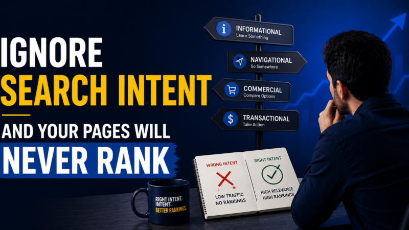 Ignore Search Intent and Your Pages Will Never Rank