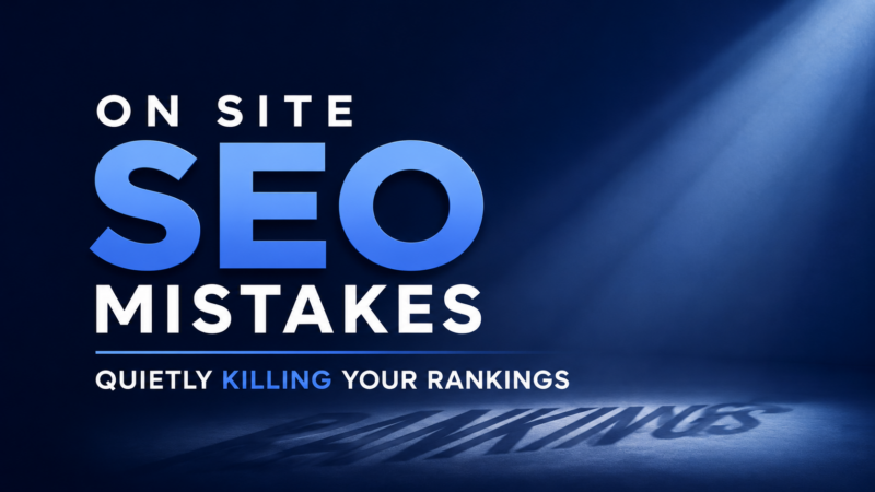 On Site SEO Mistakes Quietly Killing Your Rankings